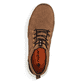 Braune Rieker Herren Slipper B7588-24 mit Gummizug sowie der Komfortweite G 1/2. Schuh von oben.