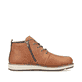 Karamellbraune Rieker Herren Schnürstiefel 30011-22 mit einem Reißverschluss. Schuh Innenseite.