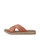 Braune Rieker Herren Pantoletten 24393-24 mit der Komfortweite G 1/2. Schuh Außenseite.