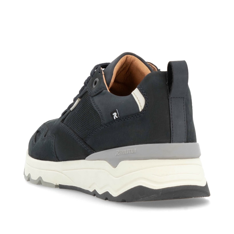 Weiße Rieker Herren Sneaker Low U0901-80 mit super leichter und flexibler Sohle. Schuh Außenseite gespiegelt.