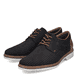 Blaue Rieker Herren Schnürschuhe 16506-16 in Löcheroptik sowie Extraweite H. Schuhpaar seitlich schräg.