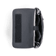 Sac à dos Rieker H5100-01 noir avec fermeture velcro, compartiment rembourré pour ordinateur portable et bretelles ajustable. Ouvert.