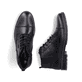 Schwarze Rieker Herren Schnürstiefel F4512-00 aus Glattleder. Schuh von oben, liegend.