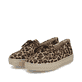 Mehrfarbige Rieker Damen Schnürschuhe L5905-91 mit angesagtem Animal-Print. Schuhpaar seitlich schräg.