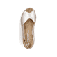 Goldene Rieker Keilsandaletten 62462-90 mit Klettverschluss sowie leichter Sohle. Schuh von oben.