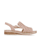 Rosane Rieker Keilsandaletten V3641-31 mit Gummizug sowie einer leichten Sohle. Schuh Innenseite.