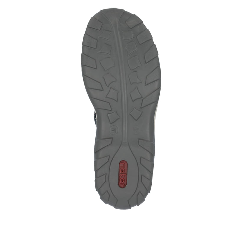 Blaue Rieker Herren Slipper 08078-14 mit Ready2GO Slip-in Feature sowie Gummizug. Schuh Laufsohle.