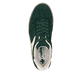 Baskets basses Rieker vertes pour femme M7602-54 avec lacets. Chaussure vue de dessus.
