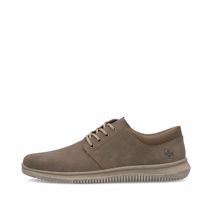 Braune Rieker Herren Schnürschuhe 10405-25 mit der Extraweite H. Schuh Außenseite.