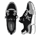 Mocassins Rieker noirs pour homme U1405-00 avec bande élastique. Chaussure vue de dessus, couchée.