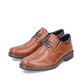 Braune Rieker Herren Schnürschuhe 16505-24 mit der Extraweite H. Schuhpaar seitlich schräg.