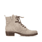 Hellbeige Rieker Damen Stiefeletten Y0820-64 mit Schnürung und Reißverschluss. Schuh Innenseite