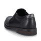 
Nachtschwarze Rieker Herren Slipper 10351-00 mit einer Profilsohle. Schuh von hinten