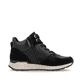 Schwarze Rieker Damen Sneaker High W0672-00 mit griffiger und leichter Sohle. Schuh Innenseite.