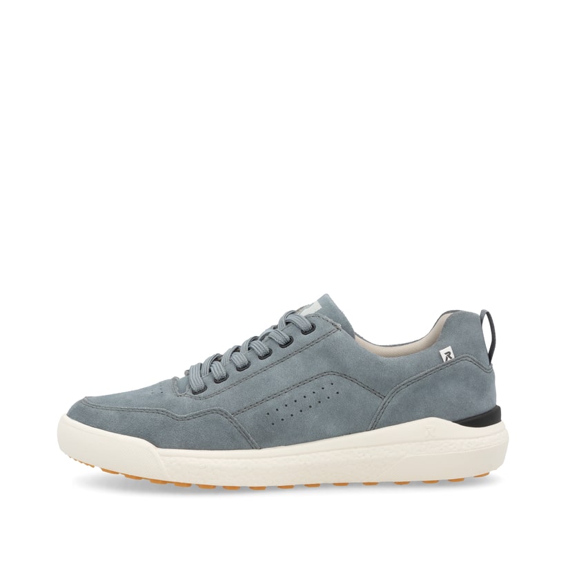 Blaue Rieker Herren Sneaker Low U1101-14 mit einer Schnürung. Schuh Außenseite.