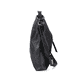 Rieker Umhängetasche H1040-00 in Schwarz mit Karo-Muster und Reißverschluss. Rechtsseitig.