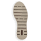 Reinweiße Rieker Damen Sneaker Low N8321-80 mit Reißverschluss sowie Ziernähten. Schuh Außenseite gespiegelt.