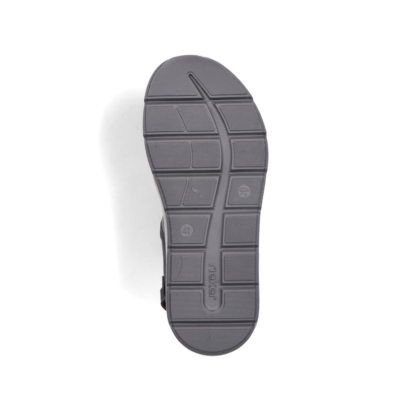 Schwarze Rieker Herren Trekkingsandalen 29151-00 mit Rieker Air Sohlenfenster. Schuh Laufsohle.