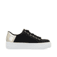 Schwarze Rieker Damen Sneaker Low N4931-00 mit einer Schnürung. Schuh Innenseite.
