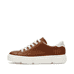 Braune Rieker Damen Sneaker Low N5906-24 mit einer Schnürung. Schuh Außenseite.