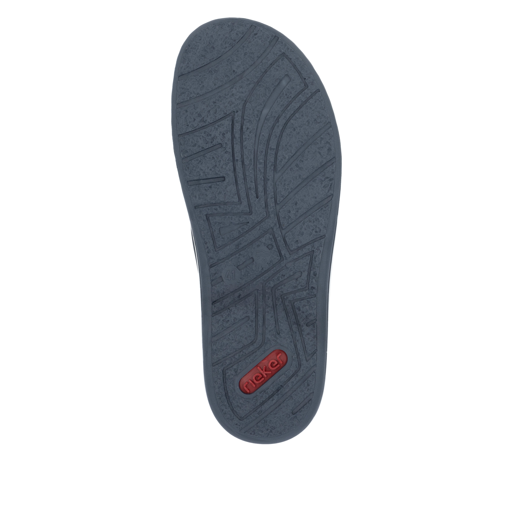 Blaue Rieker Herren Pantoletten 21099-15 mit der Komfortweite G. Schuh Laufsohle.