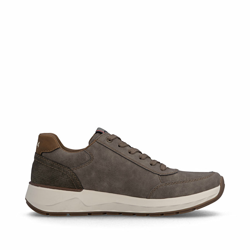 Beige Rieker Herren Sneaker Low 11504-64 mit Reißverschluss sowie Extraweite H. Schuh Innenseite.
