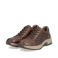 Braune Rieker Herren Schnürschuhe 11001-25 mit Reißverschluss sowie Extraweite H. Schuhpaar seitlich schräg.