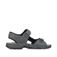Graue Rieker Herren Trekkingsandalen 26156-47 mit einem Klettverschluss. Schuh Innenseite.