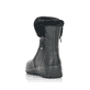 
Tiefschwarze Rieker Damen Kurzstiefel Z68M1-01 mit einer schockabsorbierenden Sohle. Schuh seitlich schräg
