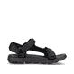 Schwarze waschbare Rieker Herren Trekkingsandalen 20802-01 mit flexibler Sohle. Schuh Innenseite.