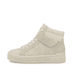 Beige Rieker Damen Sneaker High W0760-40 mit abriebfester Plateausohle. Schuh Außenseite.