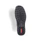 Schwarze Rieker Damen Slipper L7171-00 aus Rauleder. Schuh Laufsohle.