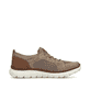 Beige Rieker Herren Slipper B6660-64 mit einem Gummizug sowie Komfortweite G 1/2. Schuh Innenseite.