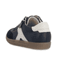 Dunkelblau-weiße Rieker Damen Sneaker Low L9700-14 mit einem Reißverschluss. Schuh von hinten.