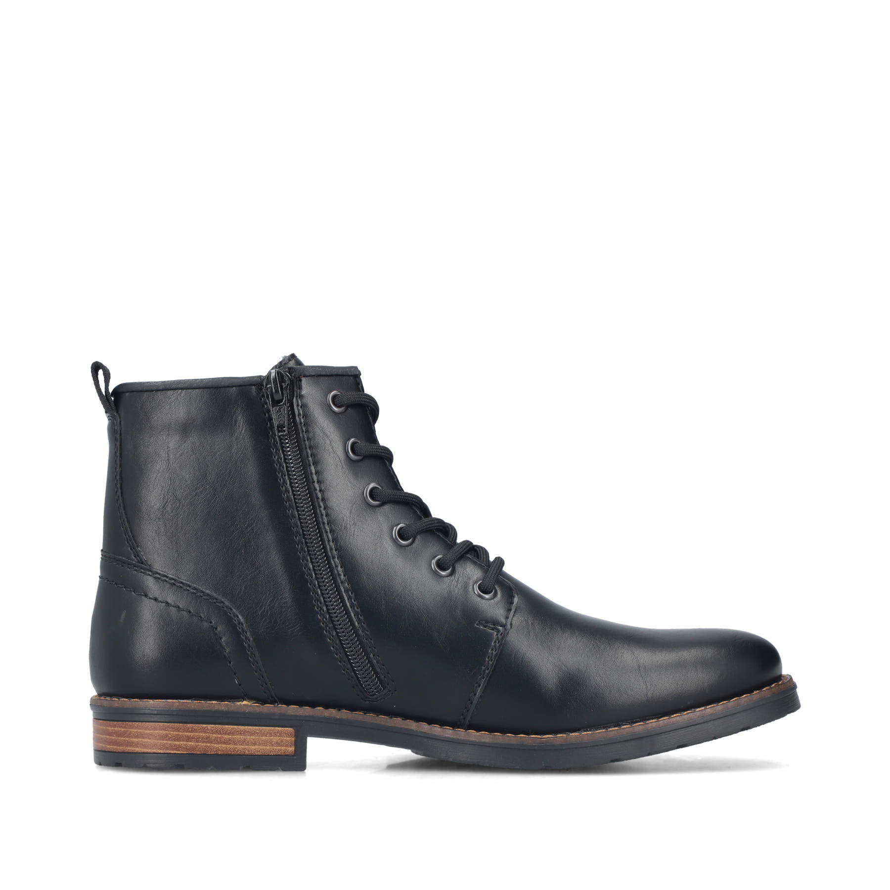 Schwarze Rieker Herren Schnürstiefel 14631-00 mit wasserabweisender TEX-Membran. Schuh Innenseite.