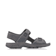 Ozeanblaue Rieker Herren Trekkingsandalen 26156-15 mit einem Klettverschluss. Schuh Innenseite.