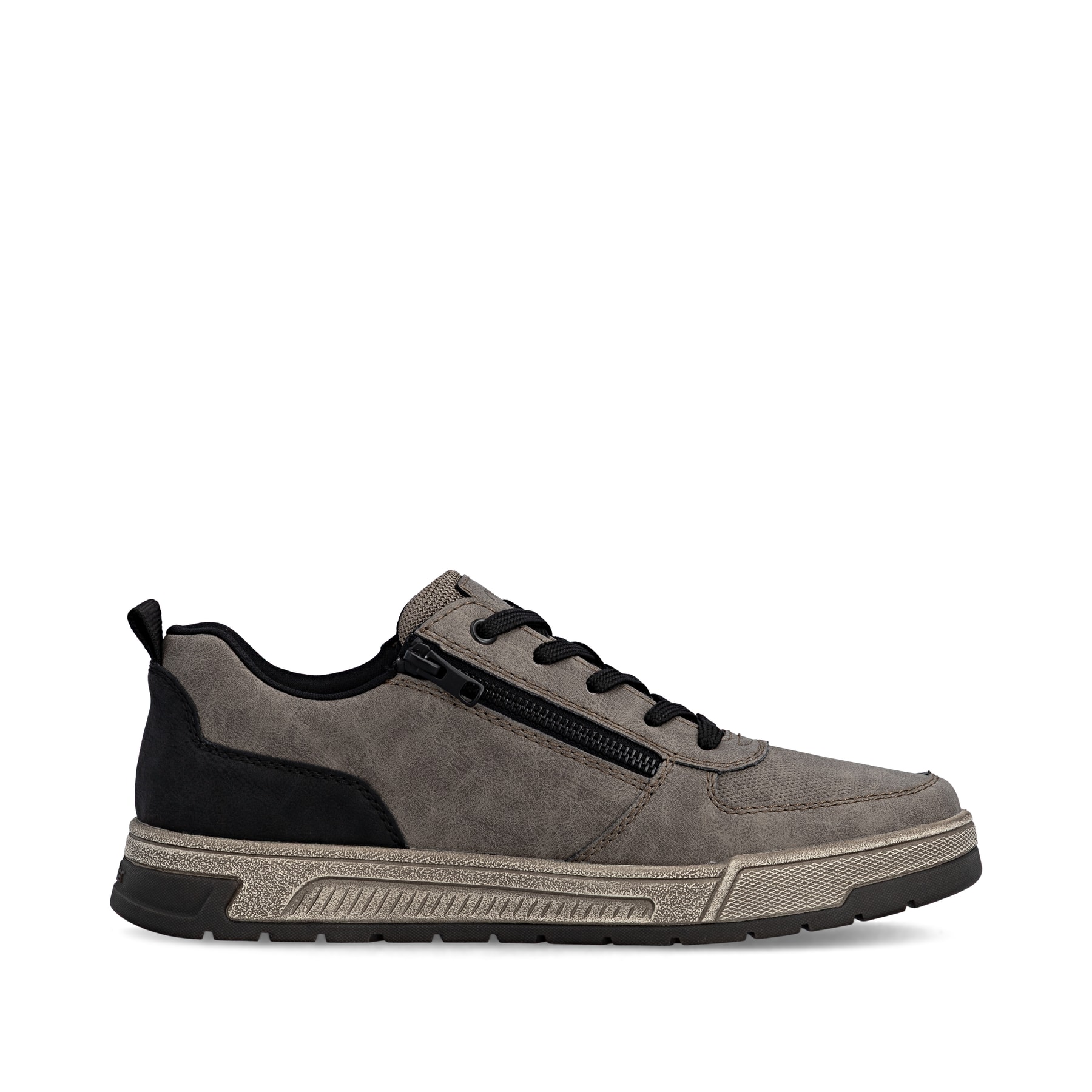 Graue Rieker Herren Sneaker Low 36000-64 mit wasserabweisender RiekerTEX-Membran. Schuh Innenseite.