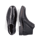 Schwarze Rieker Herren Kurzstiefel 33160-00 mit wasserabweisender TEX-Membran. Schuh von oben, liegend.