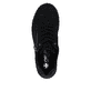 Baskets basses Rieker noires pour femmes 59501-00 avec fermeture éclair. Chaussure vue de dessus.