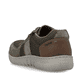 Grüne Rieker Herren Schnürschuhe 03500-54 mit Reißverschluss sowie Extraweite H. Schuh von hinten.