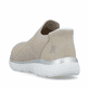 Baskets basses Rieker beiges femme M5072-62 avec option easy in facile. Chaussure vue de l'arrière.
