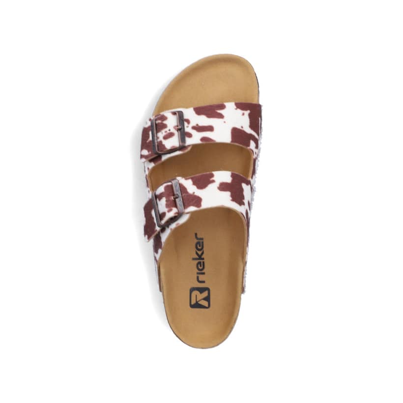 Mules Rieker multicolores vegan pour femme V6391-90. Chaussure vue de dessus.