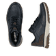 Blaue Rieker Herren Sneaker Low B9301-14 aus Glattleder mit einem Reißverschluss. Schuh von oben, liegend.