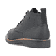 Schwarze Rieker Herren Schnürstiefel 33600-00 mit wasserabweisender TEX-Membran. Schuh von hinten.
