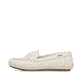 Weiße Rieker Damen Loafer 43862-80 mit einer herausnehmbaren Einlegesohle. Schuh Außenseite.