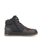 Asphaltschwarze Rieker Herren Schnürstiefel 38545-00 mit einer robusten Profilsohle. Schuh Innenseite