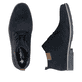 Dunkelblaue Rieker Herren Schnürschuhe 33206-14 aus Rauleder mit Komfortweite G. Schuh von oben, liegend.