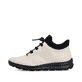 Bottines Rieker beiges pour femmes Z0065-60 avec fermeture éclair. Côté extérieur de la chaussure.