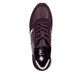 Brombeer-beige Rieker Damen Sneaker Low 58902-35 mit einem Reißverschluss. Schuh von oben.