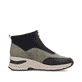Schwarze Rieker Damen Sneaker High N9362-54 mit einer strapazierfähigen Sohle. Schuh Innenseite.